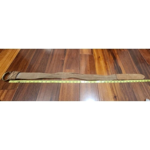 Women's leather belt Brown Size M/L - Picture 6 of 12